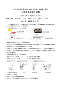 山东省东营市河口区五校联盟2023-2024学年九年级上学期期中化学试题