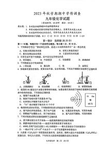 江苏省泰州中学附属初级中学2023-2024学年九年级上学期期中考试化学试卷