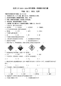 北京市第八中学2023-2024学年九年级上学期期中考试化学试卷