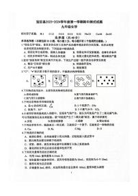 江苏省扬州市宝应县2023-2024学年九年级上学期期中测试化学试题