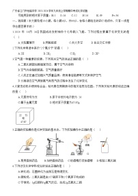 广东省江门市怡福中学2023-2024学年九年级上学期期中考试化学试题