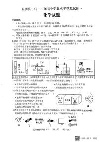 2023山东菏泽东明九年级中考一模化学试题