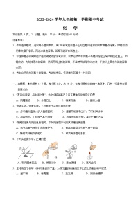 广东省中山市2023-2024学年九年级上学期期中考化学试题