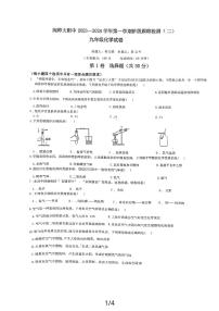 福建省漳州市漳州二中2023-2024学年第一学期期中考九年级化学试卷