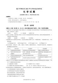 2022年福建省厦门市翔安区九年级适应性考试化学试题