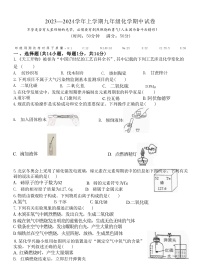 河南省新乡市第十中学2023-2024学年九年级上学期期中化学试卷