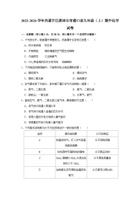 内蒙古巴彦淖尔市磴口县2023-2024学年九年级上学期期中化学试卷