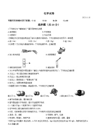 吉林省长春市朝阳区力旺实验初级中学2023-2024学年九年级上学期期中化学试题