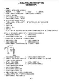 期末复习专题：人教版九年级化学上册期末常考易错专项《我们周围的空气》