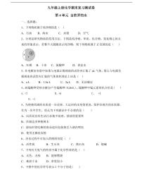 期末复习专题：人教版九年级化学上册期末常考易错专项《自然界的水》