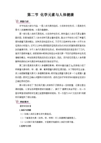 九年级下册第二节  化学元素与人体健康教案