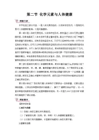 九年级下册第二节 化学元素与人体健康教案