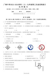 福建省泉州惠安广海中学2023-2024学年上学期九年级12月月考化学试卷及答案