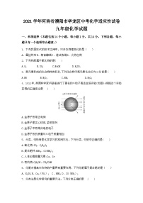 2021学年河南省濮阳市华龙区中考化学适应性试卷