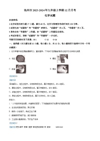 安徽省池州市2023-2024学年九年级上学期12月月考化学试题（解析版）