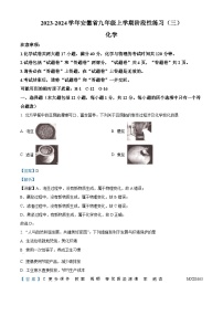 安徽省淮南市凤台县第四中学2023-2024学年九年级上学期12月月考化学试题（解析版）