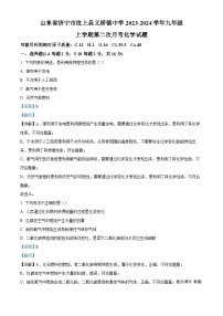 山东省济宁市汶上县义桥镇中学2023-2024学年九年级上学期第2次月考化学试题（解析版）