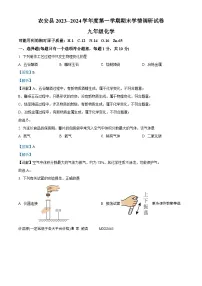 吉林省长春市农安县2023一2024学年九年级上学期期末学情调研化学试题