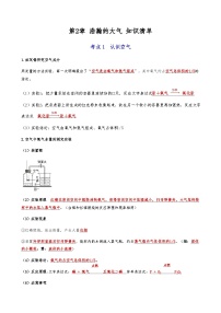 第2章 浩瀚的大气-【知识清单】2023-2024学年九年级化学上学期单元AB卷（沪教版.上海）