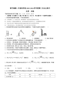 湖南省长沙市青竹湖湘一外国语学校2023-2024学年九年级上学期第三次月考化学试题