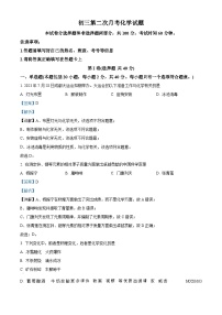 山东省泰安市东平县实验中学2023-2024学年八年级上学期第二次月考化学试题（解析版）