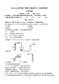 11，福建省福州市鼓楼区屏东中学2023-2024学年九年级上学期12月月考化学试题(无答案)