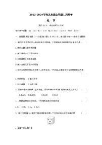 河南省商丘市实验中学2023-2024学年九年级上学期1月月考化学试题