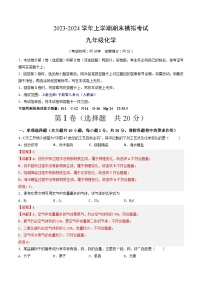 九年级化学期末模拟卷01（新疆专用，人教版第1-8单元）-2023-2024学年初中上学期期末模拟考试