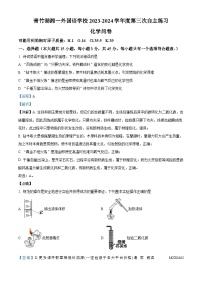 湖南省长沙市青竹湖湘一外国语学校2023-2024学年九年级上学期第三次月考化学试题