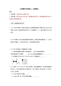 人教版九年级化学上册阶段性考试复习精选练 计算题专项训练2（原卷版+解析版）