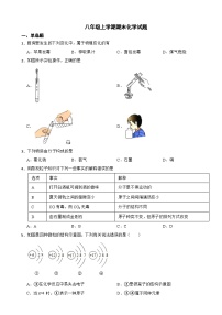 山东省泰安市2023年八年级上学期期末化学试题附答案