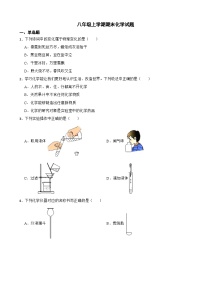 山东省淄博市高青县2023年八年级上学期期末化学试题附答案