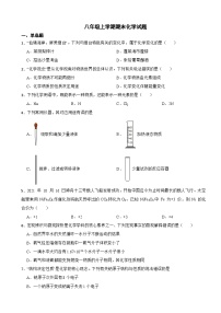 山东省烟台招远市2023年八年级上学期期末化学试题附答案