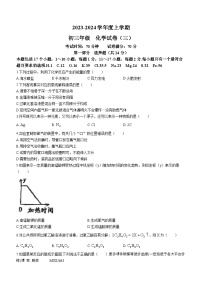 辽宁省沈阳市东北育才学校2023-2024学年九年级上学期期末考试化学试卷(无答案)