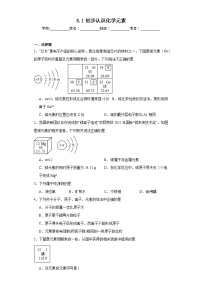 北京课改版九年级上册第一节 初步认识化学元素课时练习