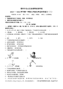 福建省福州市仓山区金港湾实验学校2023-2024学年九年级上学期12月月考化学试题(无答案)