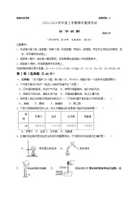 山东省泰安市东平县东原实验学校（五四制）2023-2024学年上学期九年级期末模拟考试化学试题(1)