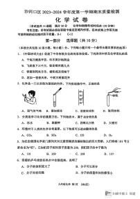 辽宁省大连市沙河口区2023-2024学年九年级上学期期末化学试卷