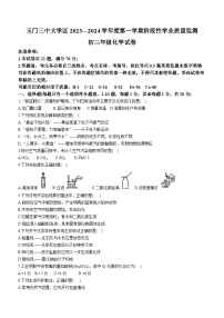 甘肃省酒泉市玉门市第三中学等五校2023-2024学年九年级上学期1月期末化学试题