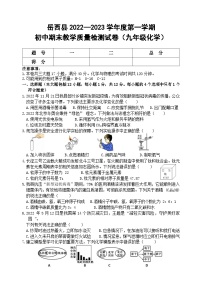 安徽省安庆市岳西县2022-2023学年九年级上学期期末考试化学试题