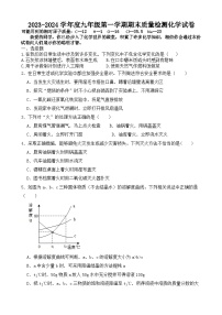 山东省枣庄市滕州市藤东中学2023-2024学年九年级上学期期末质量检测化学试卷