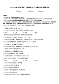 2023-2024学年安徽省十校联考化学九上期末复习检测模拟试题含答案