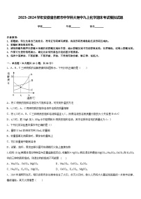 2023-2024学年安徽省合肥市中学科大附中九上化学期末考试模拟试题含答案