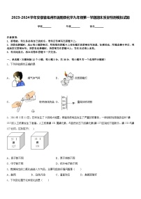 2023-2024学年安徽省亳州市涡阳县化学九年级第一学期期末质量检测模拟试题含答案