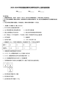 2023-2024学年安徽省合肥市行知学校化学九上期末监测试题含答案