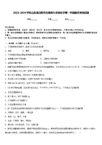 2023-2024学年山东省日照市五莲县九年级化学第一学期期末预测试题含答案