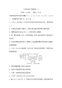 鲁教版中考化学复习冲刺A＋题组练(一)含答案