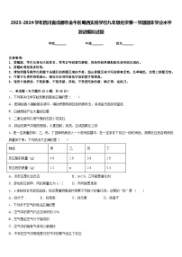 2023-2024学年四川省成都市金牛区蜀西实验学校九年级化学第一学期期末学业水平测试模拟试题含答案