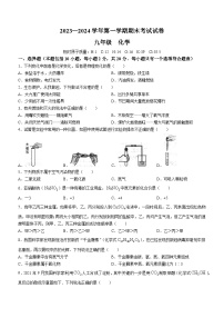 甘肃省武威市凉州区武威九中片联考2023-2024学年九年级上学期1月期末化学试题(无答案)