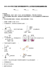 2023-2024学年江苏省江阴市青阳初级中学九上化学期末质量跟踪监视模拟试题含答案